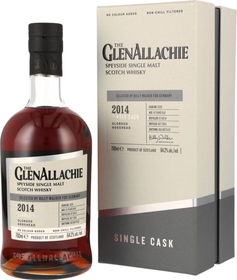 Glenallachie 2014 Single Cask Germany 64.2% 700ml