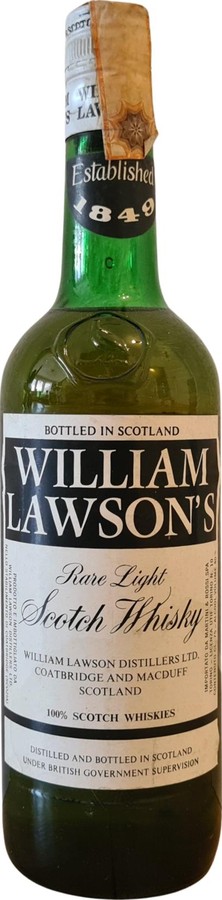 William Lawson's Rare Light Scotch Whisky 100% Scotch Whiskies Martini & Rossi S.p.A. Torino 40% 750ml