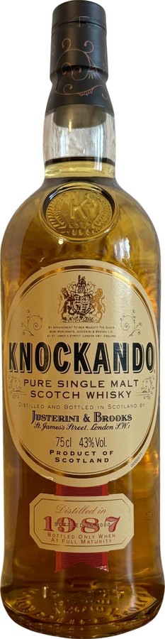 Knockando 1987 by Justerini & Brooks Ltd 43% 750ml