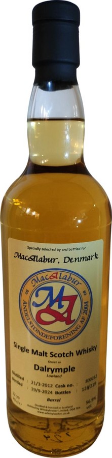 Dalrymple 2012 WhB MacAlabur 56.9% 700ml