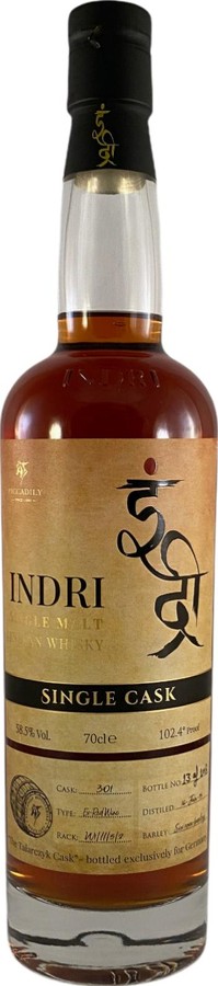 Indri 2015 Single Cask Prineus GmbH 58.5% 700ml