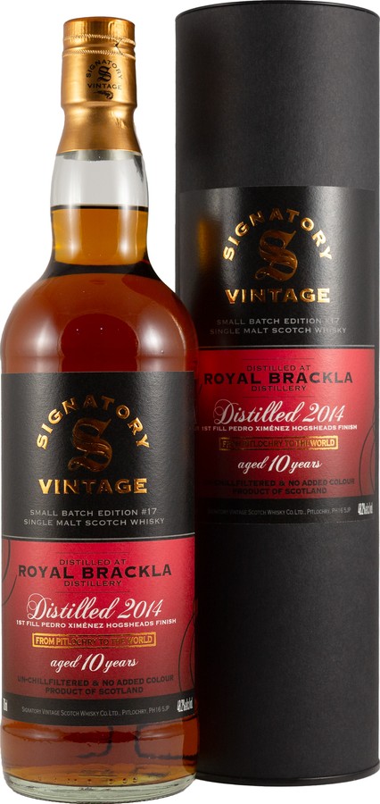 Royal Brackla 2014 SV Small Batch Edition #17 48.2% 700ml