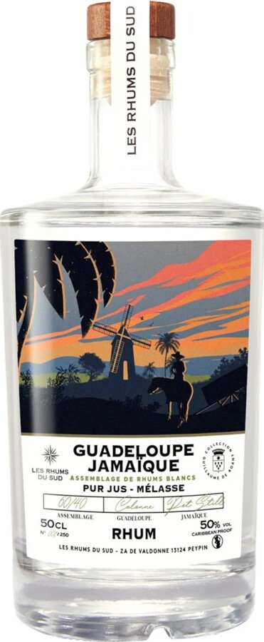 Les Rhums du Sud Guillaume de Roany Guadeloupe Jamaique 50% 500ml