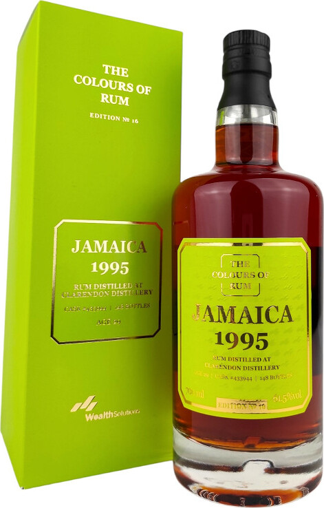 The Colours of Rum 1995 Clarendon Jamaica No.16 29yo 61.5% 700ml