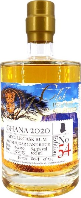 RumClub 2020 Ghana No.54 64.3% 500ml