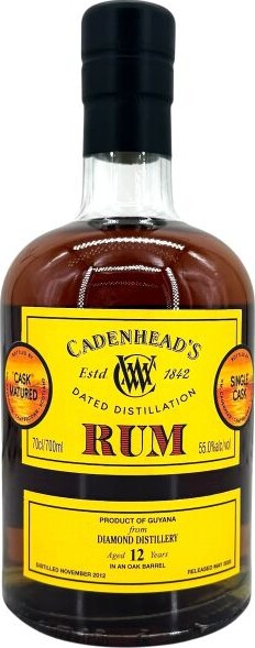 Cadenhead's 2012 Diamond 12yo 55% 700ml