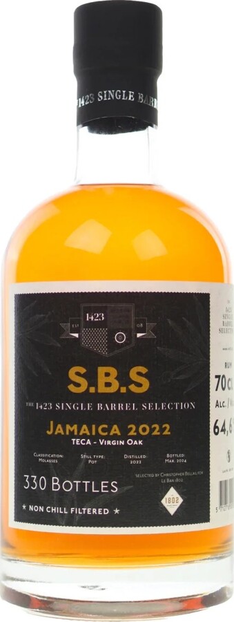 S.B.S 2022 Long Pond The 1423 Single Barrel Selection Jamaica 64.6% 700ml