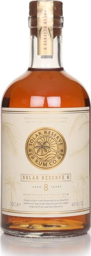 Solar Reserve Rum Co. Alcoholes Finos Dominicanos 8yo 46% 700ml