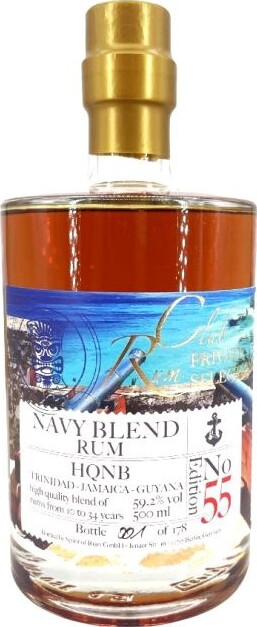 RumClub HQNB Navy Blend Rum Edition #55 34yo 59.2% 500ml