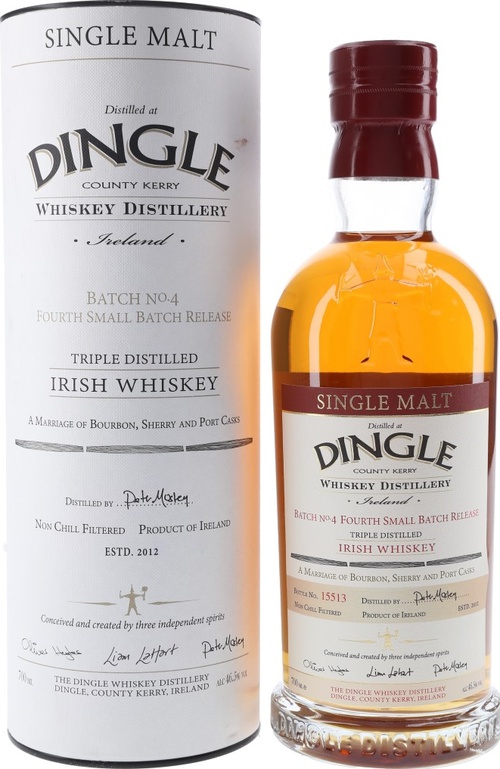 Dingle Single Malt 4th Small Batch Release Bourbon Sherry & Port Casks 46.5% 700ml