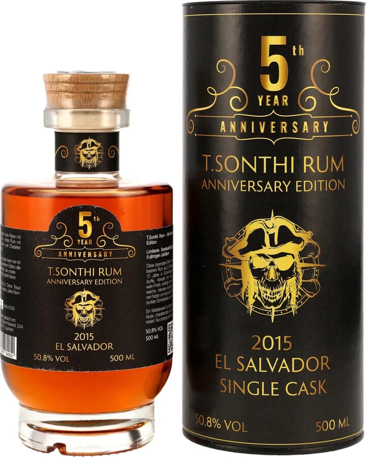 T. Sonthi 2015 5th Anniversary El Salvador 50.8% 500ml