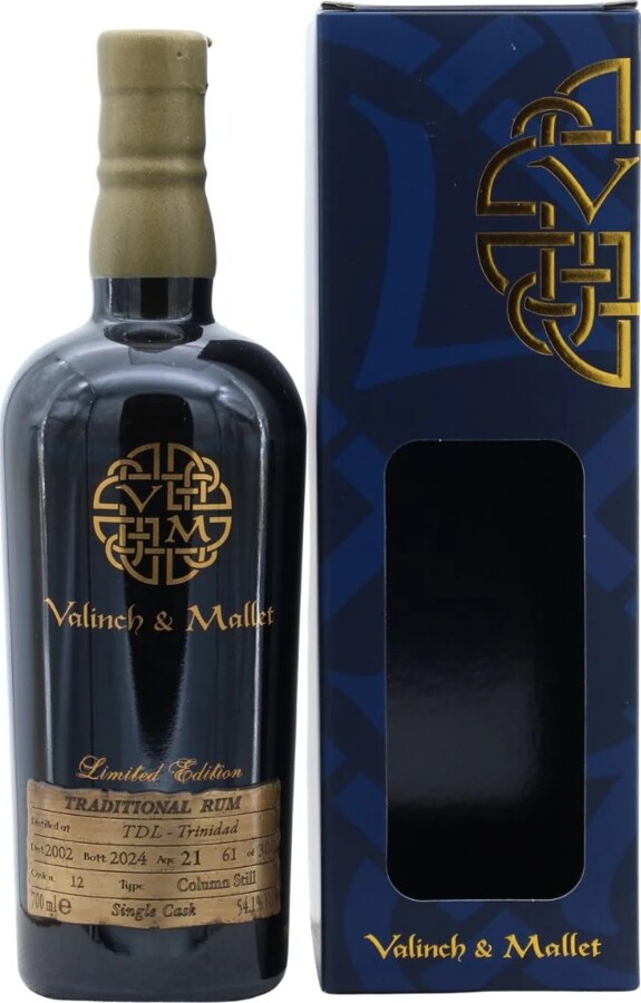 Valinch & Mallet 2002 T.D.L Traditional Rum Cask No.12 21yo 54.1% 700ml