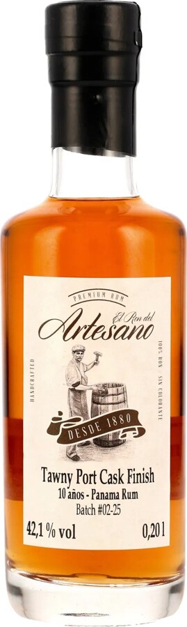 El Ron Del Artesano Tawny Port Cask Finish Batch #02-25 10yo 42.1% 200ml