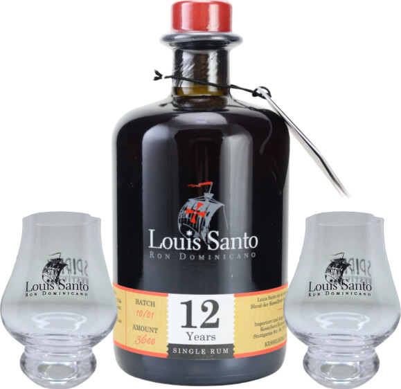 Louis Santo Giftbox With Two Glasses 12yo 40% 500ml