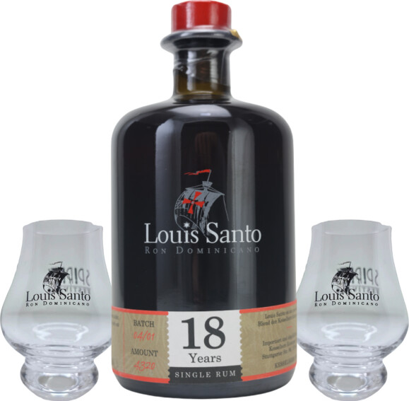 Louis Santo Giftbox With Two Glasses 18yo 44% 500ml