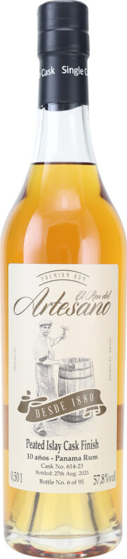 El Ron Del Artesano Peated Islay Cask Finish No.614-23 10yo 57.8% 500ml