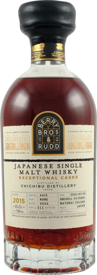 Berry Bros & Rudd 2015 Chichibu Cask #4415 65.2% 700ml