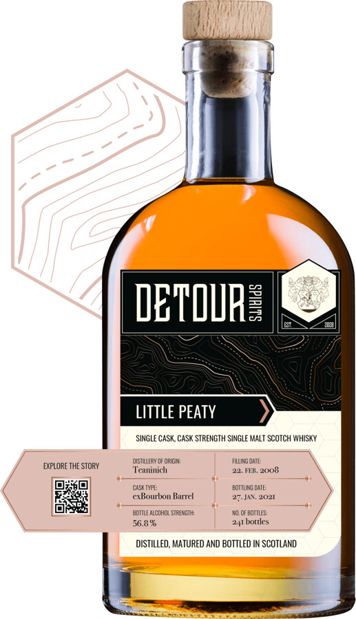 Detour Spirits 2008 Little Peaty Teaninich 56.8% 700ml