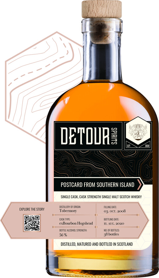 Detour Spirits 2008 Little Peaty Tobermory 56% 700ml