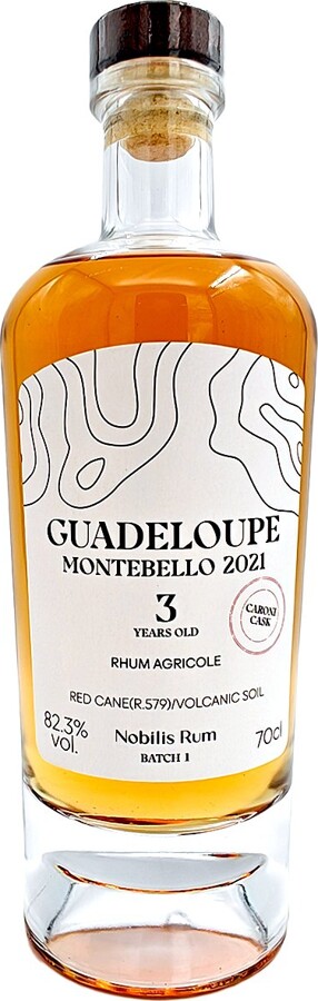 Nobilis 2021 Montebello Guadeloupe Caroni Cask Batch No.1 3yo 82.3% 700ml
