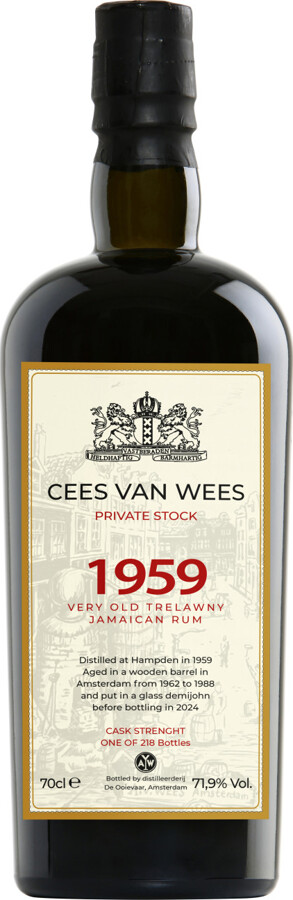Trelawny Rum 1959 Cees Van Wees Hampden 71.9% 700ml