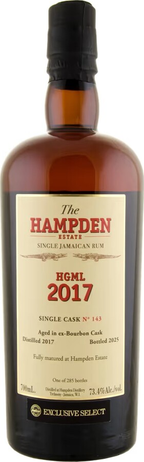 Hampden 2017 HGML Cask No.143 8yo 73.4% 700ml