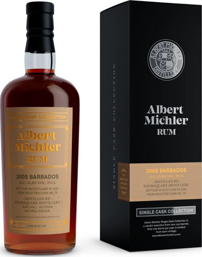 Albert Michler 2005 Foursquare Barbados 20yo 61.8% 700ml