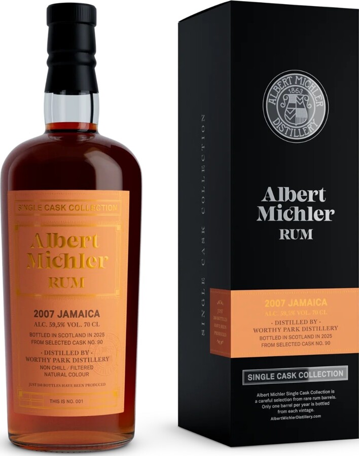 Albert Michler 2007 Worthy Park Jamaica Cask No.90 18yo 59.5% 700ml