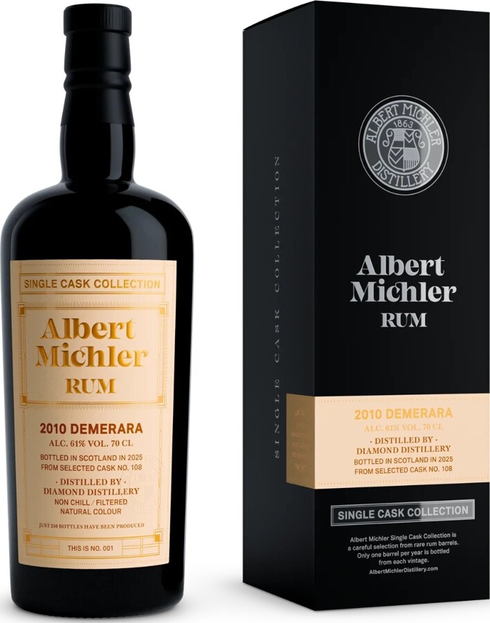 Albert Michler 2010 Diamond Demerara Cask No.108 15yo 61% 700ml