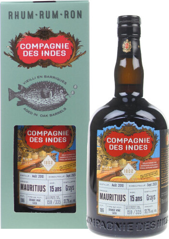 Compagnie Des Indes 2010 New Grove Mauritius Bar #1802 15yo 51.7% 700ml