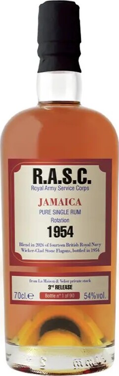Velier R.A.S.C. 1954 Royal Army Service Corps Jamaica Rotation 3rd Release 53.9% 700ml