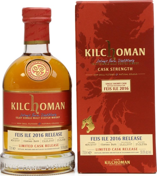 Kilchoman 2007 Feis Ile 2016 Release Oloroso Sherry Butt 429/2007 56.6% 700ml