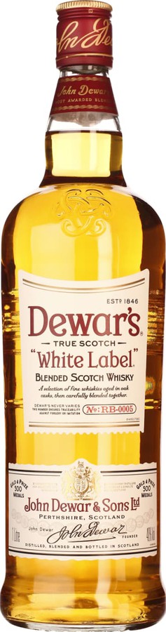 Dewar's White Label Blended Scotch Whisky 40% 1000ml