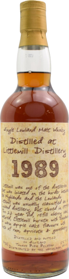 Littlemill 1989 TI Handwritten Label 22yo Refill Sherry Cask 55.4% 700ml