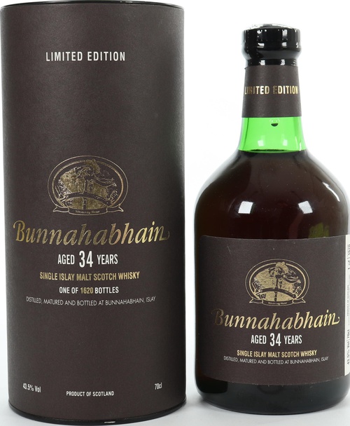Bunnahabhain 34yo Limited Edition Sherry Casks 43.5% 700ml