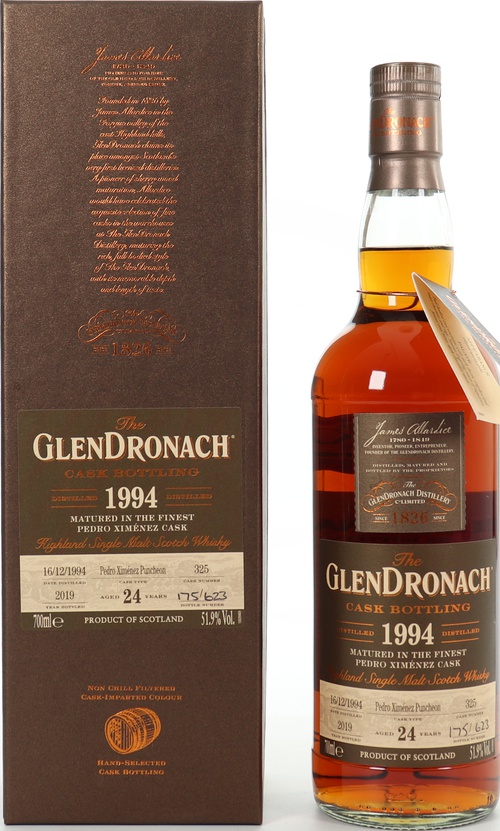 Glendronach 1994 Cask Bottling Batch 17 Pedro Ximenez Puncheon #325 51.9% 700ml