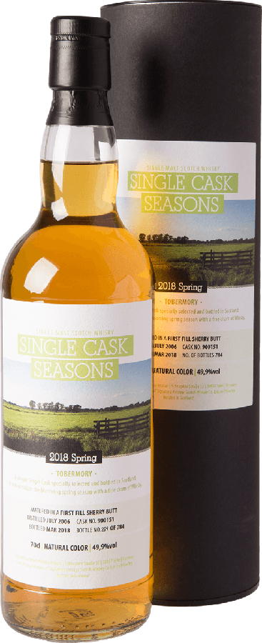 Tobermory 2006 SV Single Cask Seasons Spring 2018 1st Fill Sherry Butt #900151 Kirsch Whisky Import 49.9% 700ml