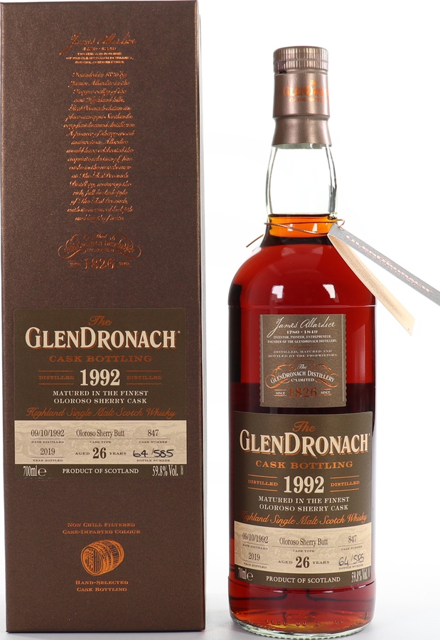 Glendronach 1992 Cask Bottling Batch 17 Oloroso Sherry Butt #847 59.8% 700ml