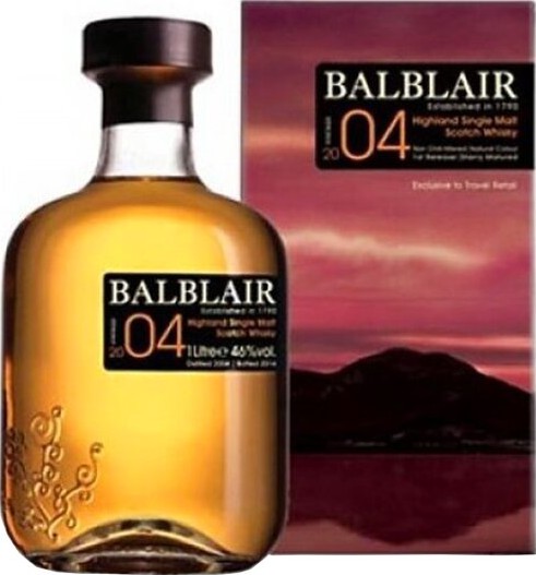 Balblair 2004 1st Release Bourbon Matured Travel Retail 46% 1000ml