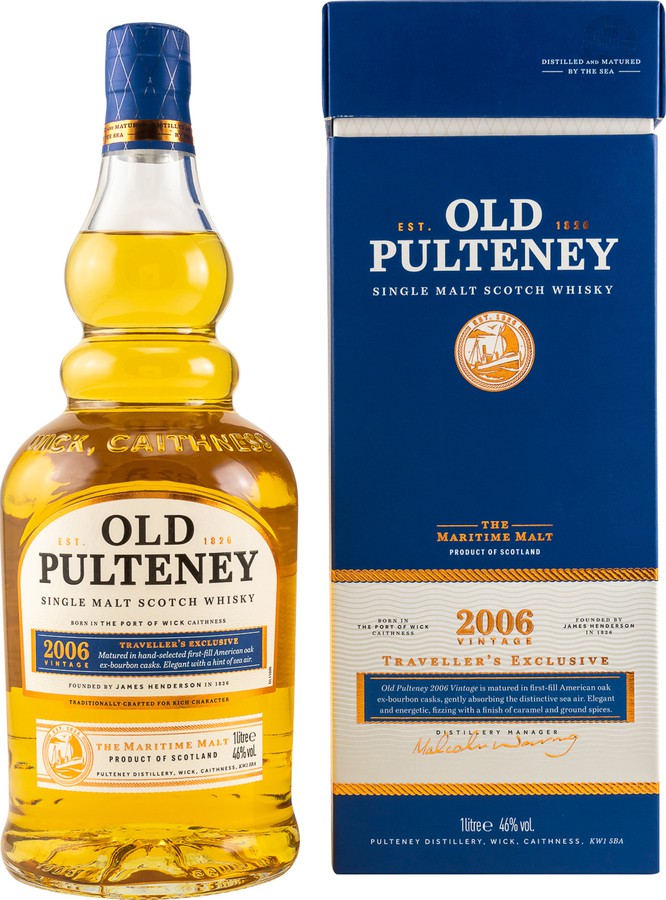 Old Pulteney 2006 Travelers Exclusive Bourbon Cask World Duty Free 46% 1000ml