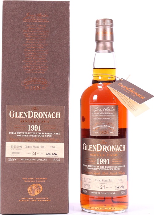 Glendronach 1991 Single Cask Batch 14 Oloroso Sherry Butt #2683 49.2% 700ml