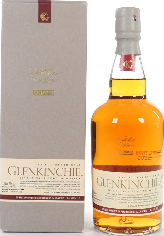 Glenkinchie 1992 The Distillers Edition Cask no.G 280-7-D 43% 700ml