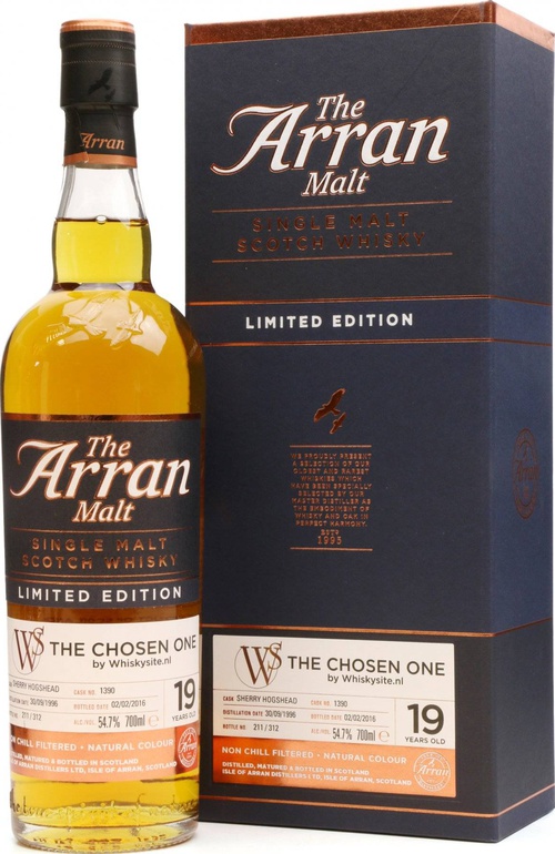 Arran 1996 The Chosen One Sherry Hogshead #1390 Whiskysite.nl 54.7% 700ml