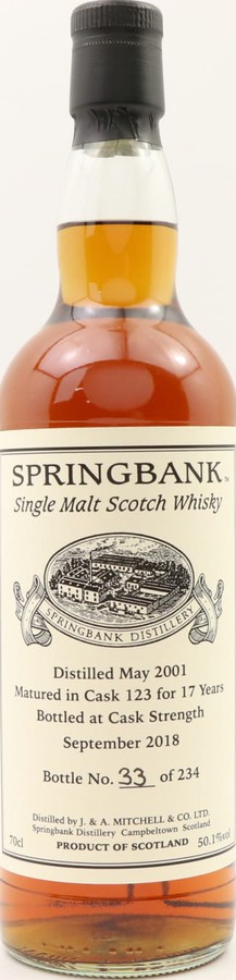 Springbank 2001 Private Bottling Fresh Port Hogshead #123 50.1% 700ml