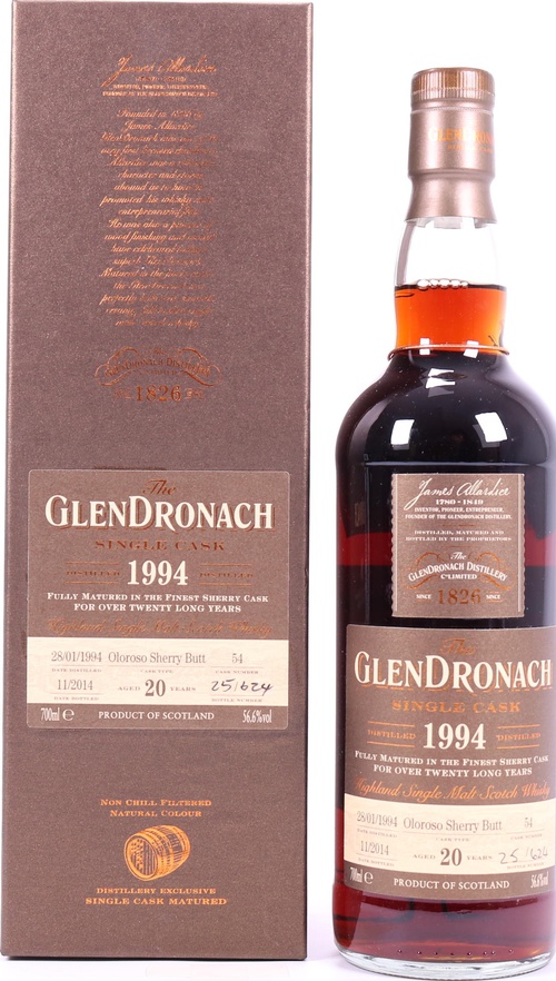 Glendronach 1994 Single Cask Batch 11 Oloroso Sherry Butt #54 56.6% 700ml