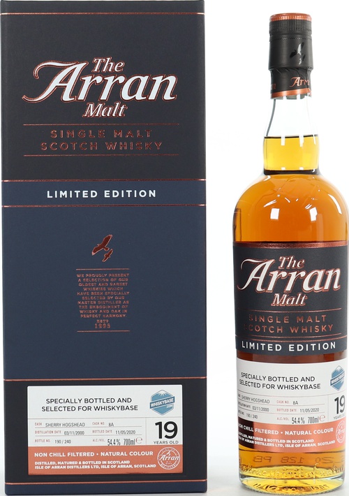 Arran 2000 Limited Edition Sherry Hogshead 8A Whiskybase 54.4% 700ml
