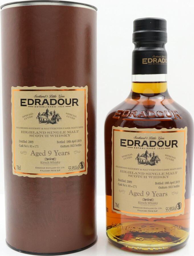 Edradour 2009 Special Cuvee Oloroso & Sauternes Casks 81 + 171 Kirsch The House Of Whiskies 55.9% 700ml
