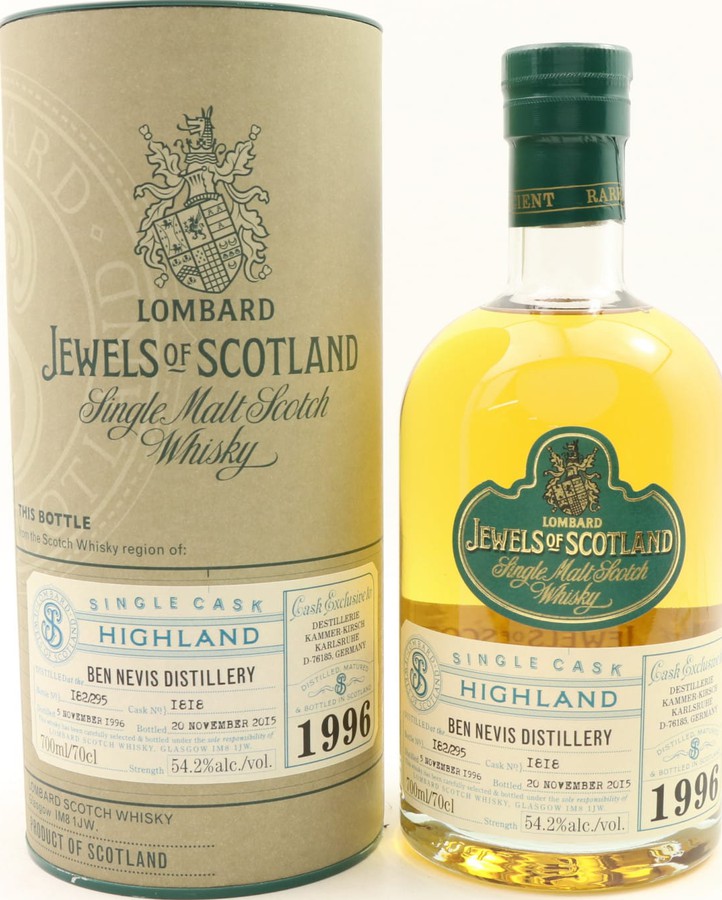 Ben Nevis 1996 Lb Jewels of Scotland #1818 Destillerie Kammer-Kirsch Exclusive 54.2% 700ml