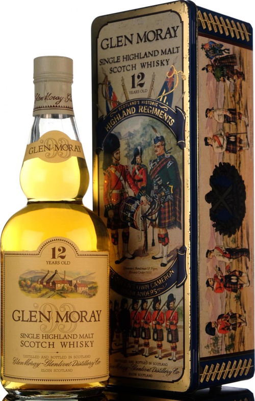 Glen Moray 12yo 93 beige distillery label Oak Cask 40% 700ml