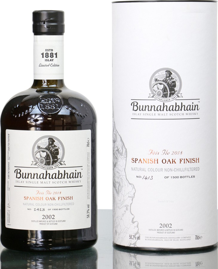Bunnahabhain 2002 Feis ile 2018 Spanish oak Gran Reserva 58.2% 700ml